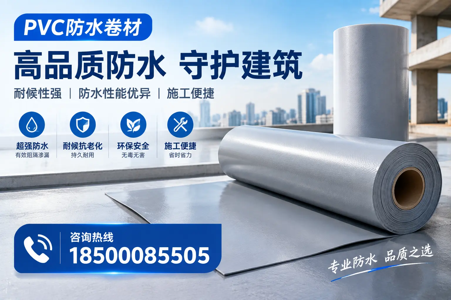 PVC防水卷材的防水效果评测，适合日喀则的科学依据